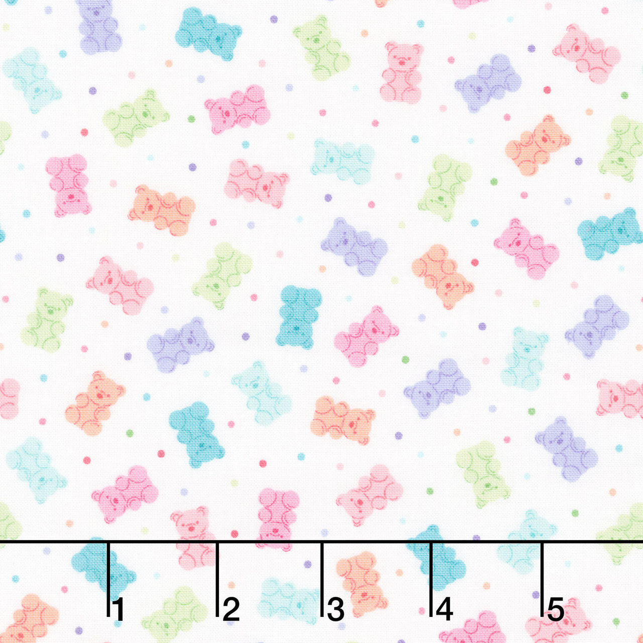 Sweet Shoppe - Gummy Bears White Yardage