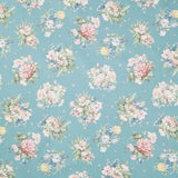 Terrace Blooms - Bouquets Blue Yardage