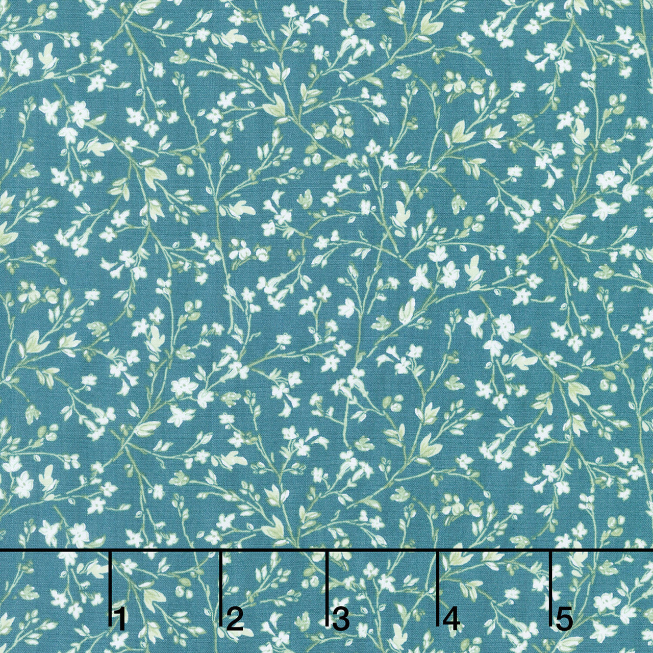 Terrace Blooms - Vines Blue Yardage