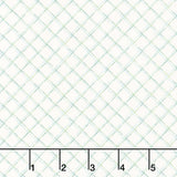 Terrace Blooms - Plaid Blue/White Yardage