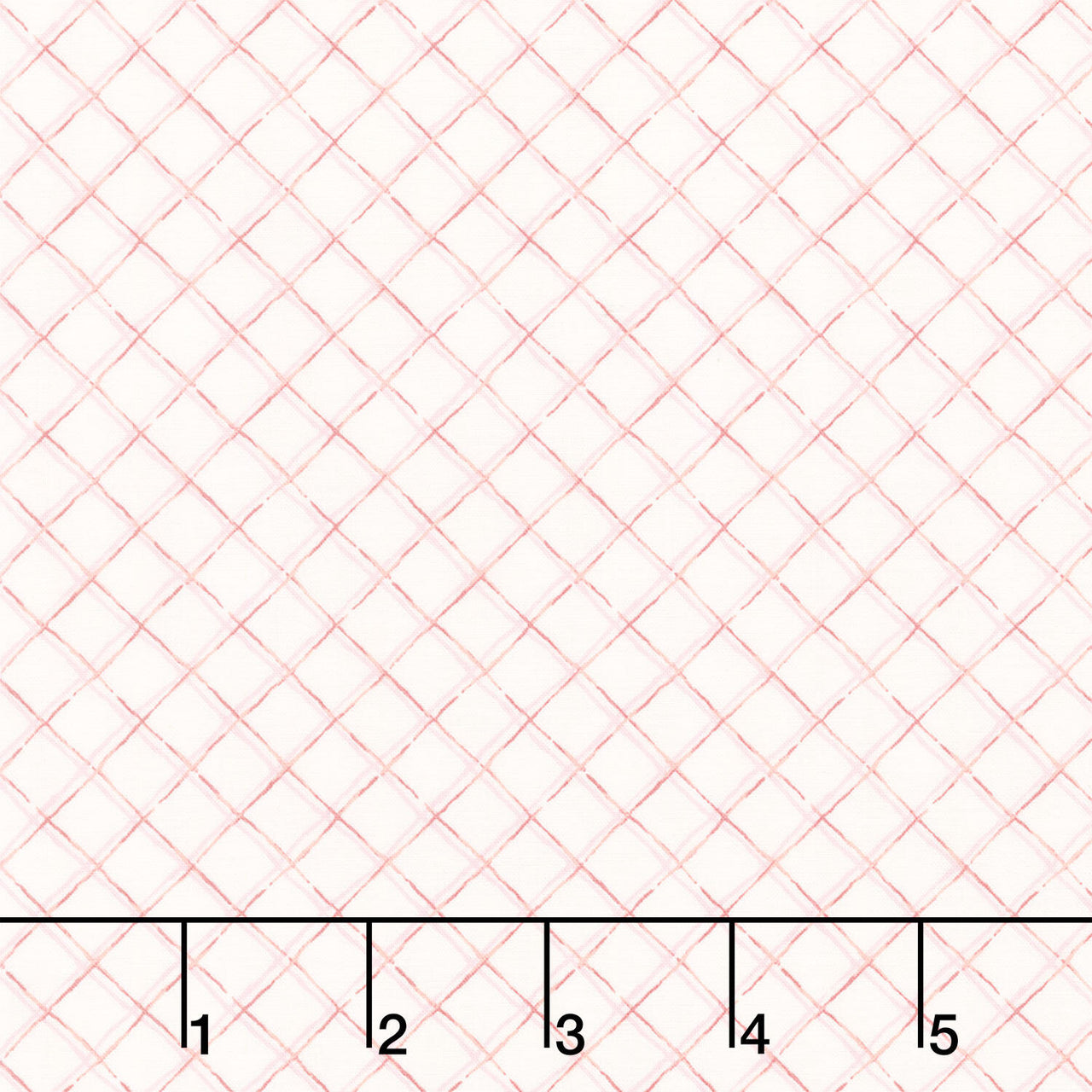 Terrace Blooms - Plaid Pink/White Yardage
