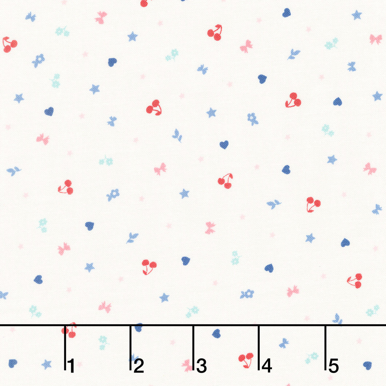 Star Spangled Beauty - Teeny Tinys Soft White Yardage