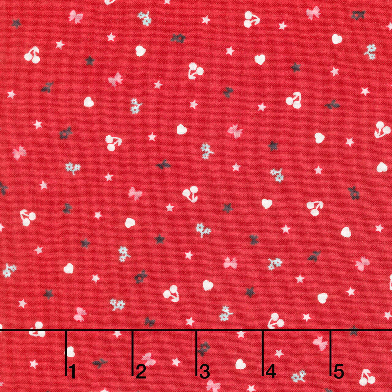 Star Spangled Beauty - Teeny Tinys Red Yardage