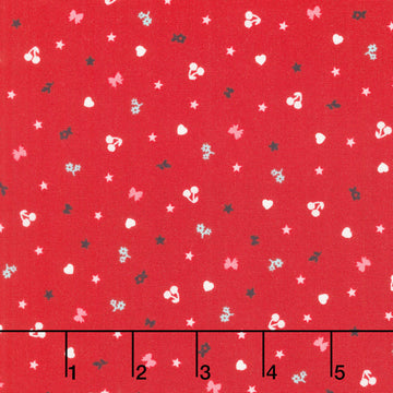 Star Spangled Beauty - Teeny Tinys Red Yardage