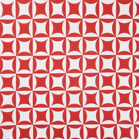 Colorblock Party Cheater Prints - Breezeway Red White 108" Wide Backing