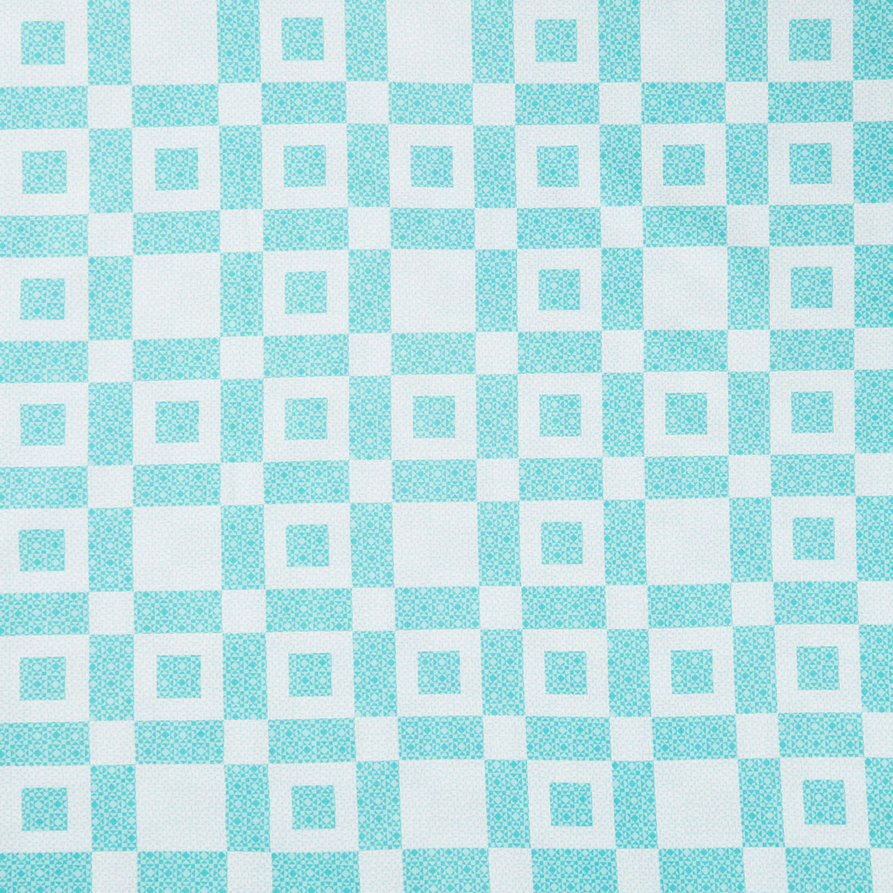 Colorblock Party Cheater Prints - Checkers Teal 108" Wide Backing