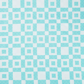 Colorblock Party Cheater Prints - Checkers Teal 108" Wide Backing