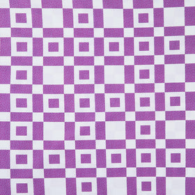 Colorblock Party Cheater Prints - Checkers Violet White 108" Wide Backing