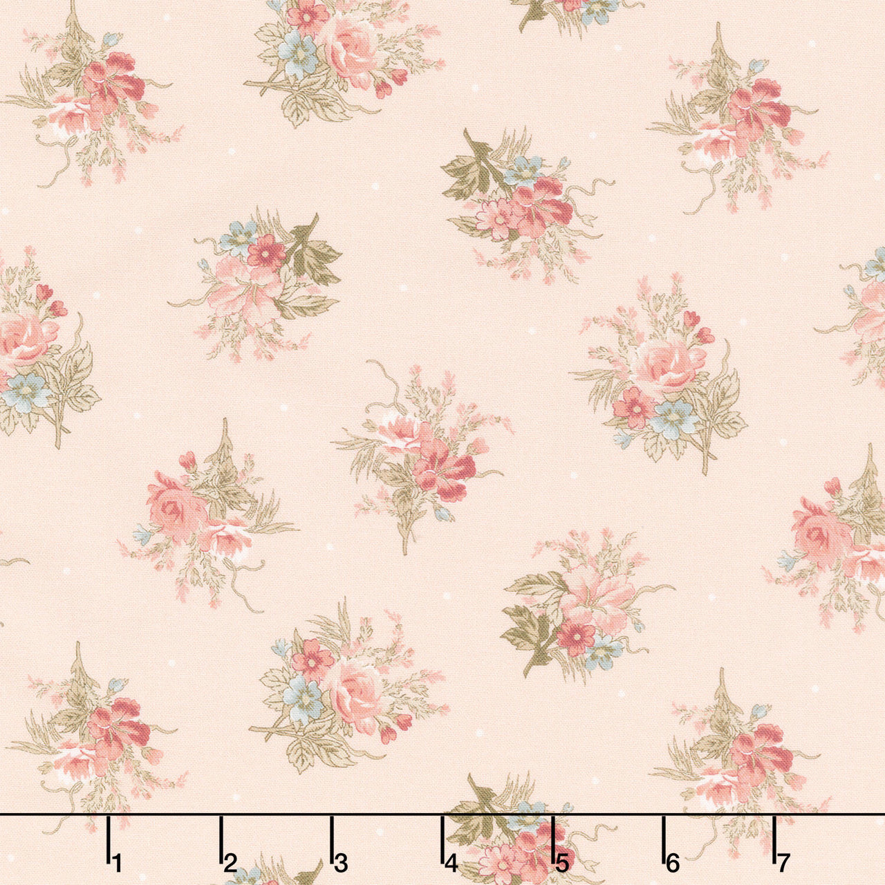 Meadow Blush - Small Bouquet Pink Yardage