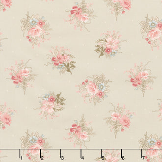 Meadow Blush - Small Bouquet Tan Yardage