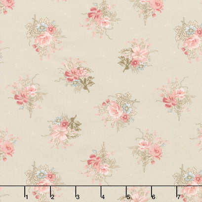 Meadow Blush - Small Bouquet Tan Yardage