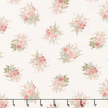 Meadow Blush - Small Bouquet White Yardage