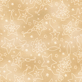 Christmastime - Ornaments Cream Cream Yardage