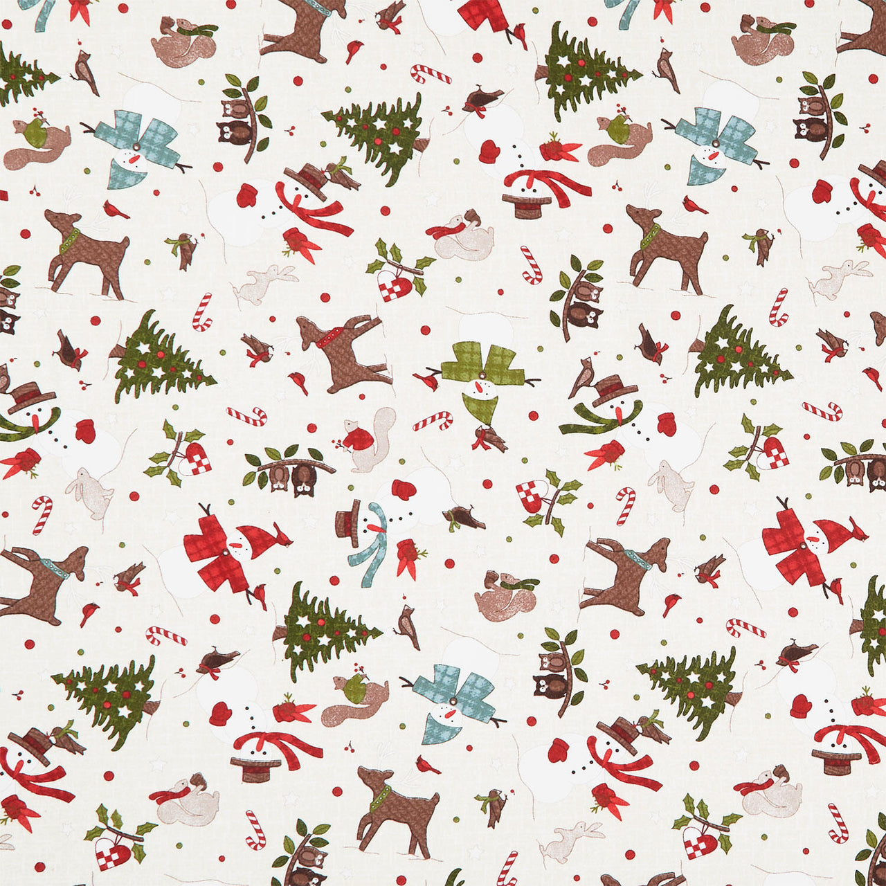 Snowtop Mountain Flannel - Christmas Toss Cream Yardage