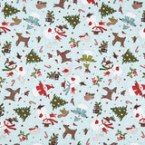 Snowtop Mountain Flannel - Christmas Toss Aqua Yardage
