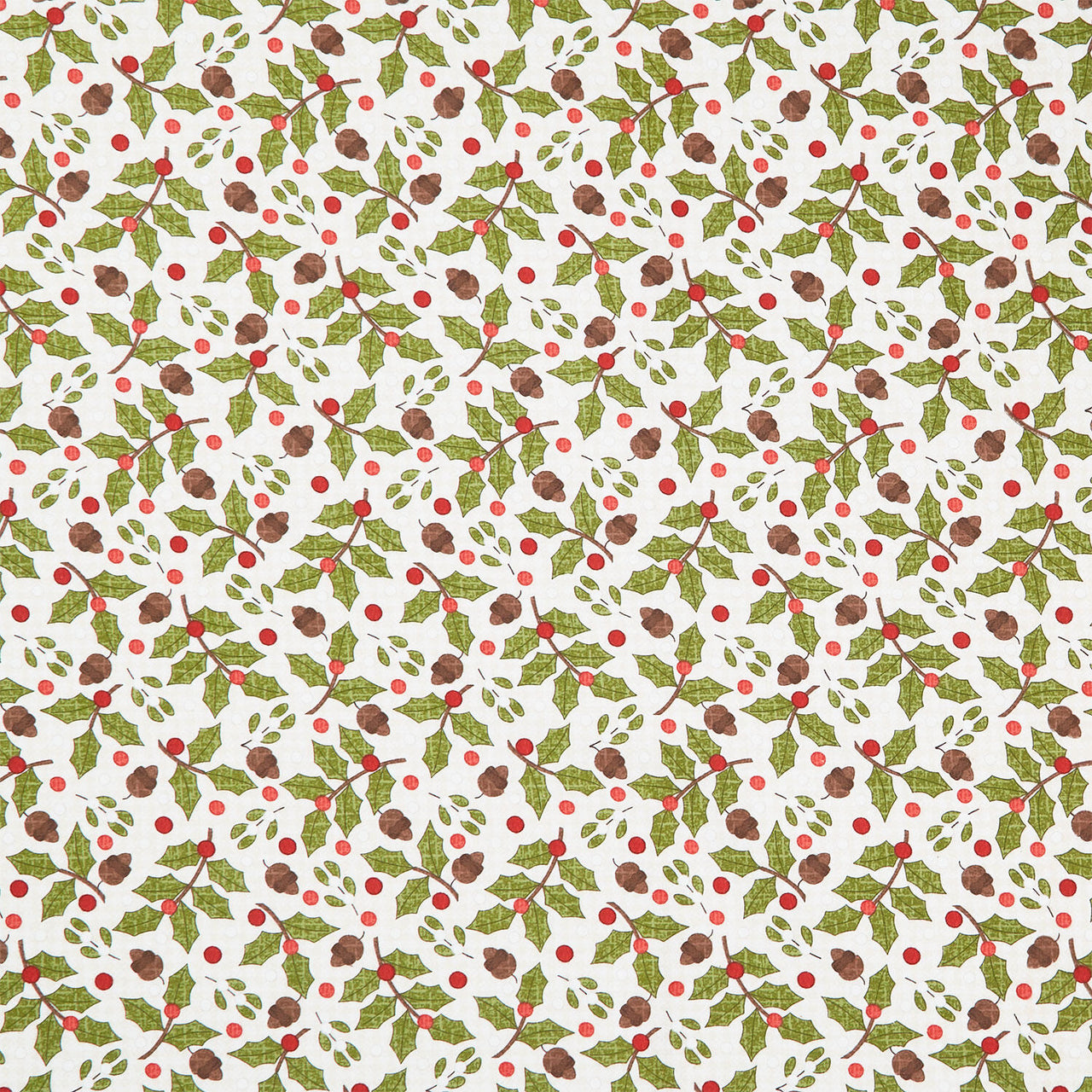 Snowtop Mountain Flannel - Greenery Cream Yardage