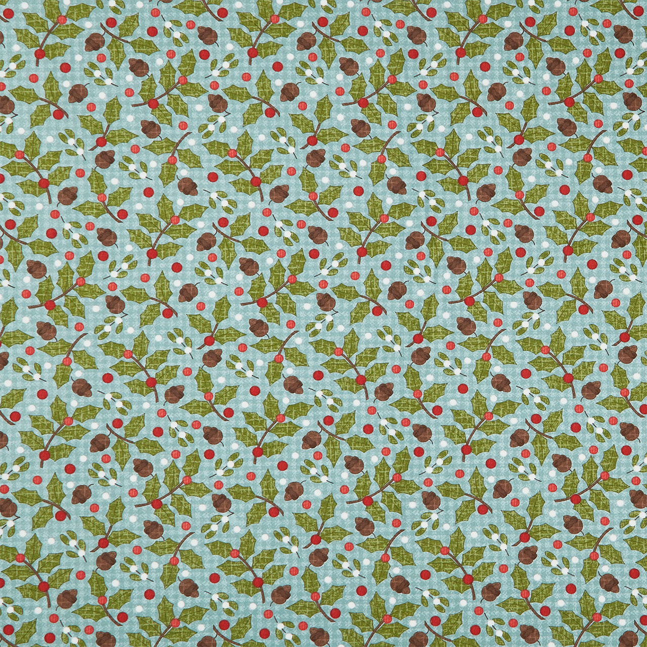 Snowtop Mountain Flannel - Greenery Aqua Yardage