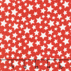 Snowtop Mountain Flannel - Star Red Yardage