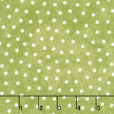 Snowtop Mountain Flannel - Dots Green Yardage
