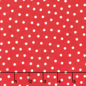 Snowtop Mountain Flannel - Dots Red Yardage