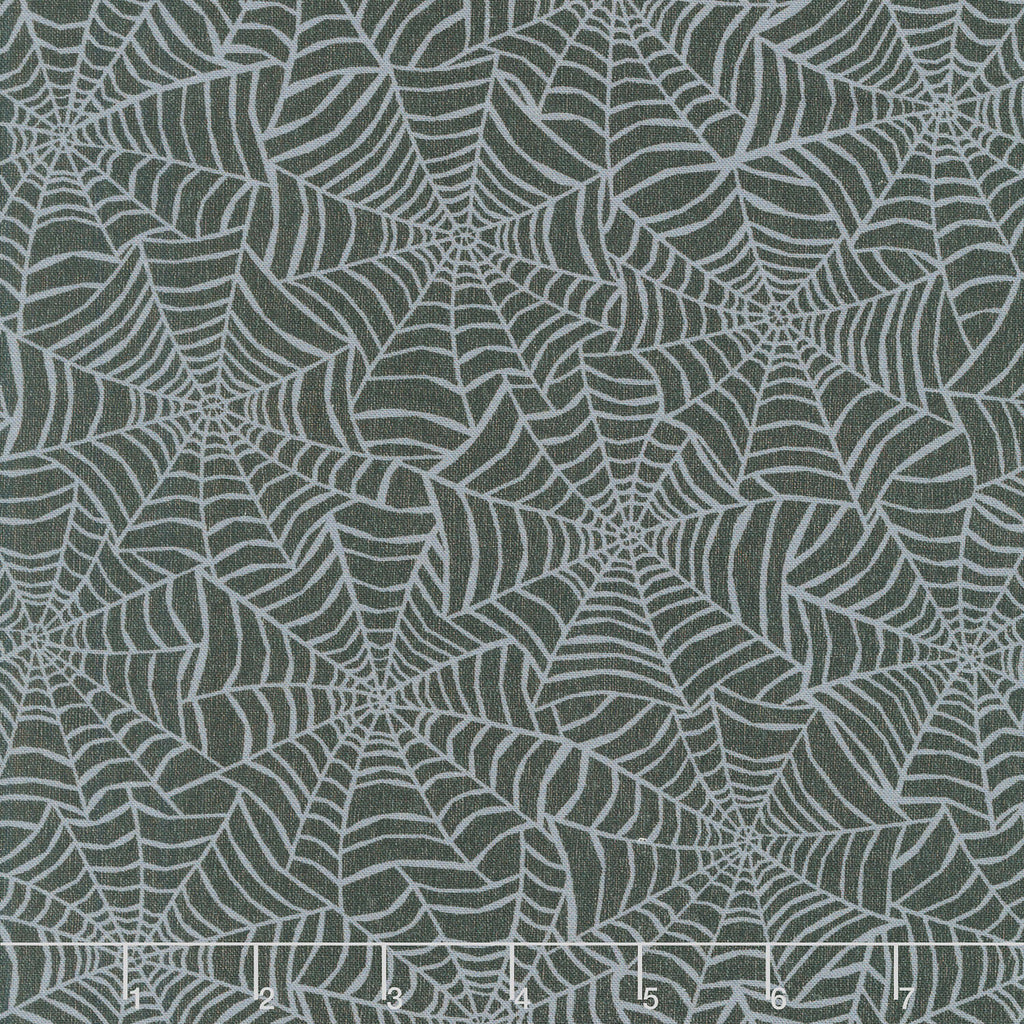 Pumpkin Grove - Spider Webs Black Yardage
