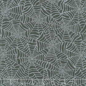 Pumpkin Grove - Spider Webs Black Yardage