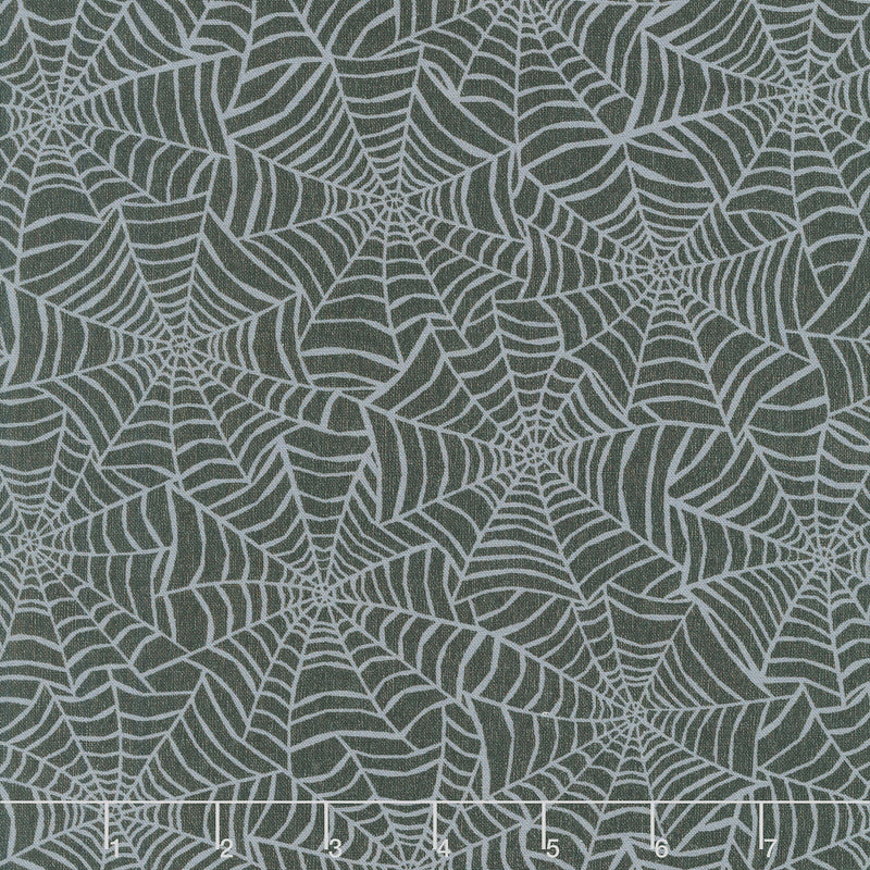 Pumpkin Grove - Spider Webs Black Yardage