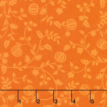 Pumpkin Grove - Pumpkin Vines Orange Yardage