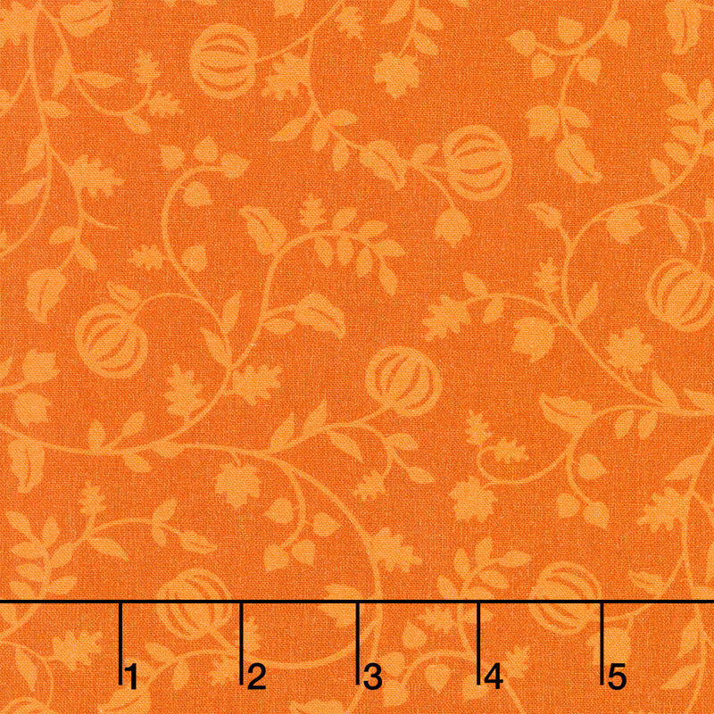 Pumpkin Grove - Pumpkin Vines Orange Yardage