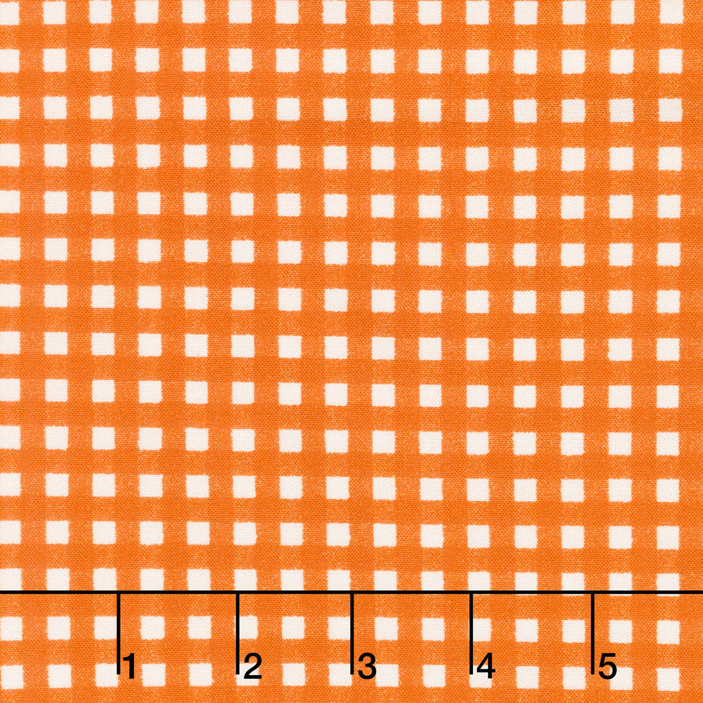 Pumpkin Grove - Gingham Orange Yardage