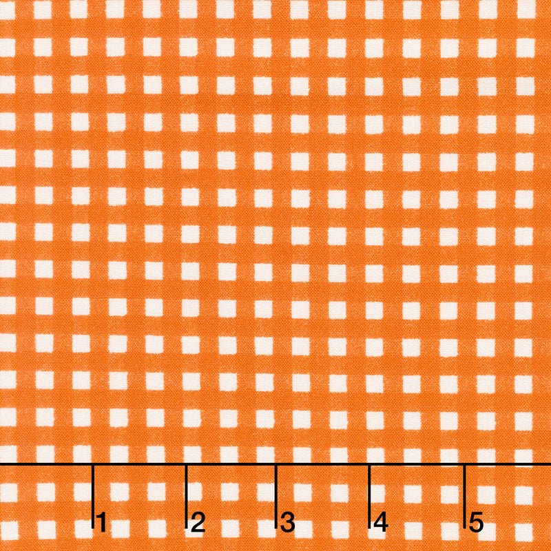 Pumpkin Grove - Gingham Orange Yardage