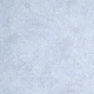 Fine Line Floral Quilt Backs - Pale Gray 108" Wide Backing Yardage