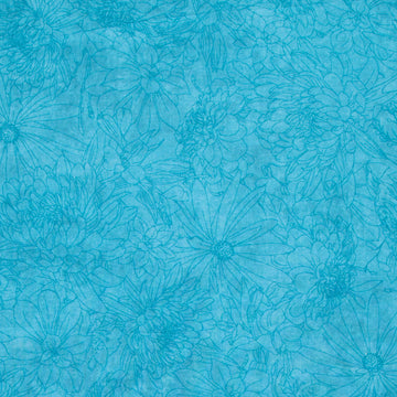 Fine Line Floral Quilt Backs - Soft Aqua 108" Wide Backing Yardage