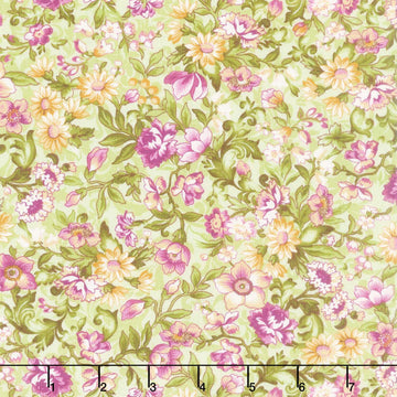 Veranda - Scroll And Vine Green Yardage