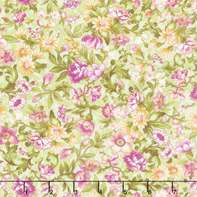 Veranda - Scroll And Vine Green Yardage