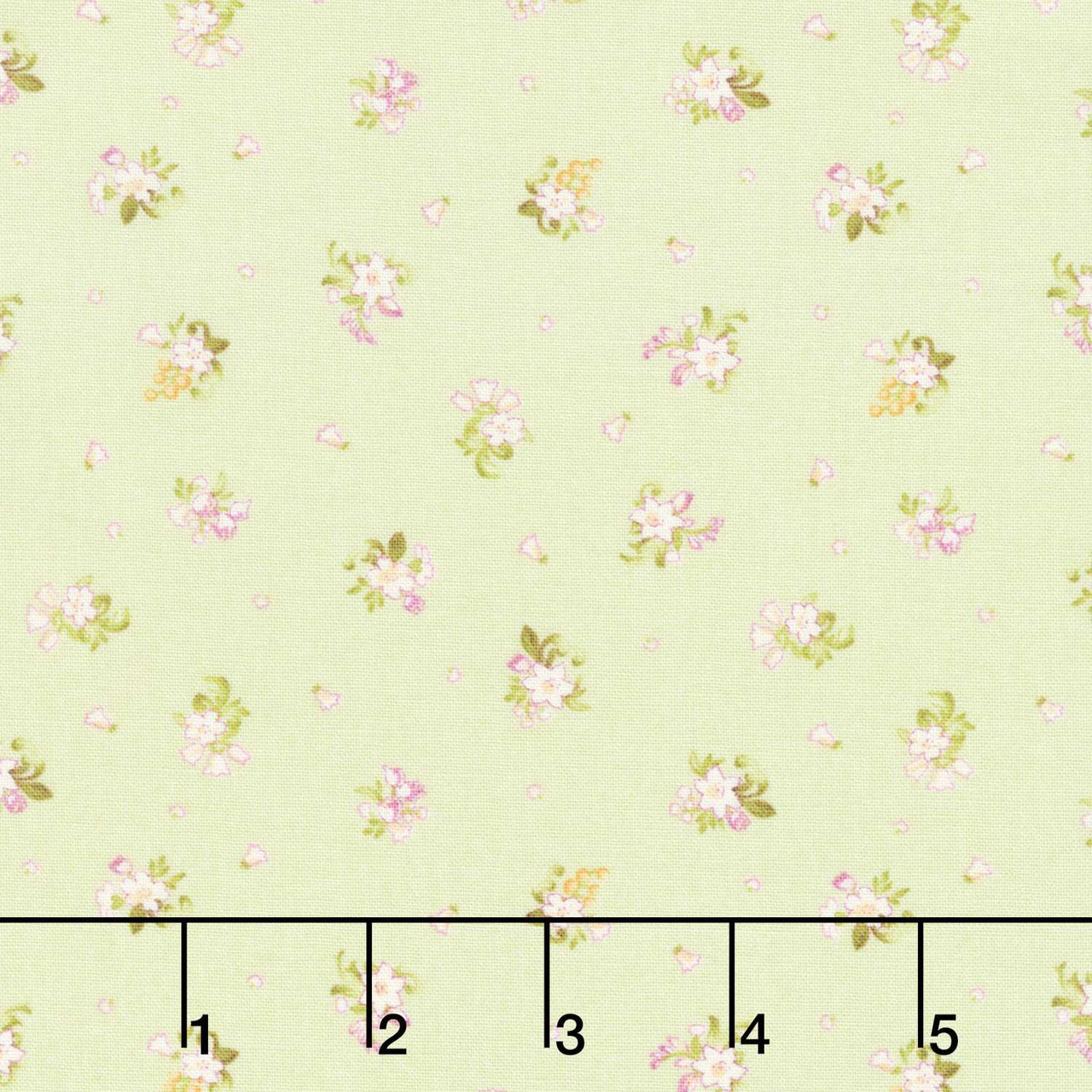 Veranda - Scattered Flowers Green Yardage