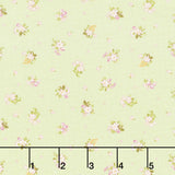 Veranda - Scattered Flowers Green Yardage