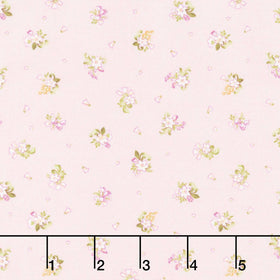Veranda - Scattered Flowers Pale Pink Yardage