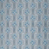 Midnight Bloom - Floral Stripe Tan Aqua Yardage