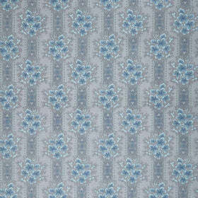 Midnight Bloom - Floral Stripe Tan Aqua Yardage