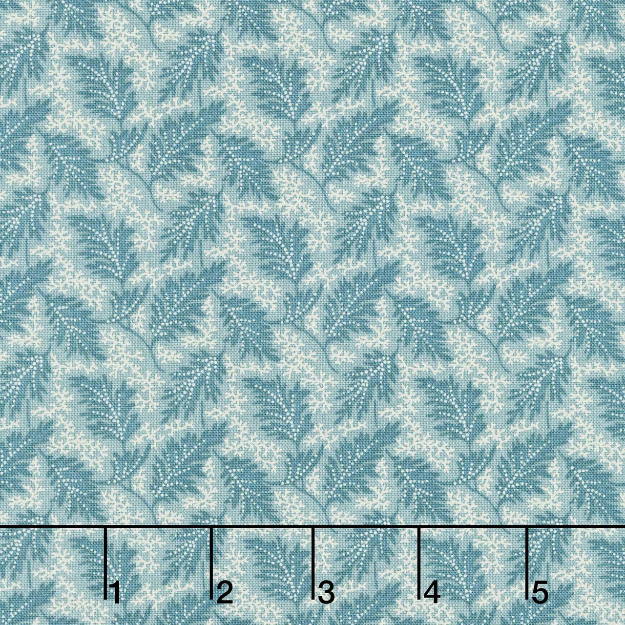 Midnight Bloom - Leaves Teal Yardage