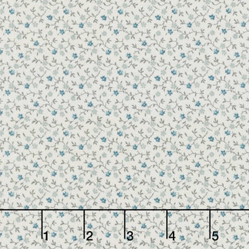Midnight Bloom - Little Flowers Cream Yardage