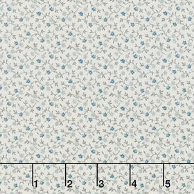 Midnight Bloom - Little Flowers Cream Yardage