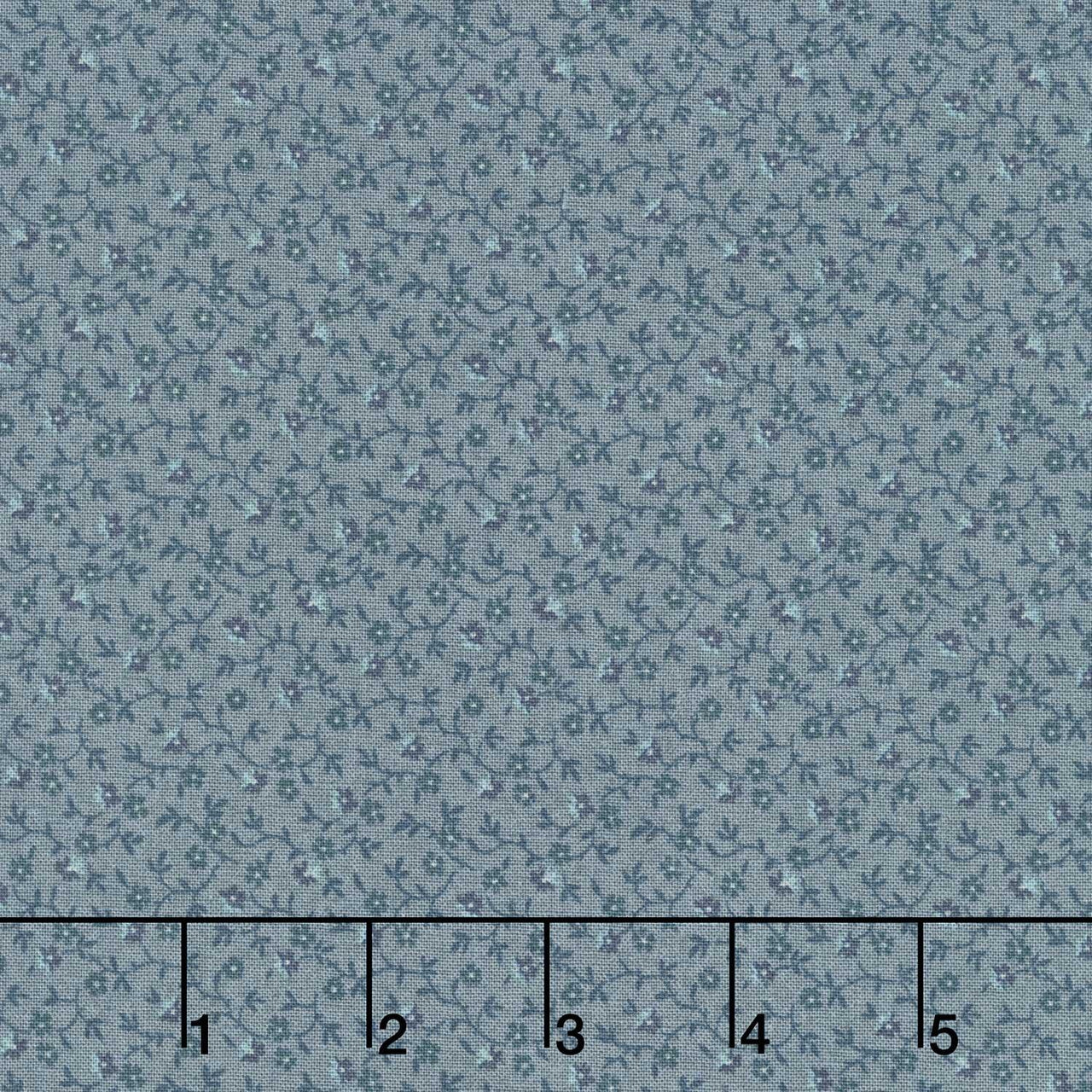Midnight Bloom - Little Flowers Navy Dark Gray Yardage