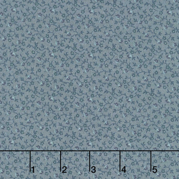 Midnight Bloom - Little Flowers Navy Dark Gray Yardage