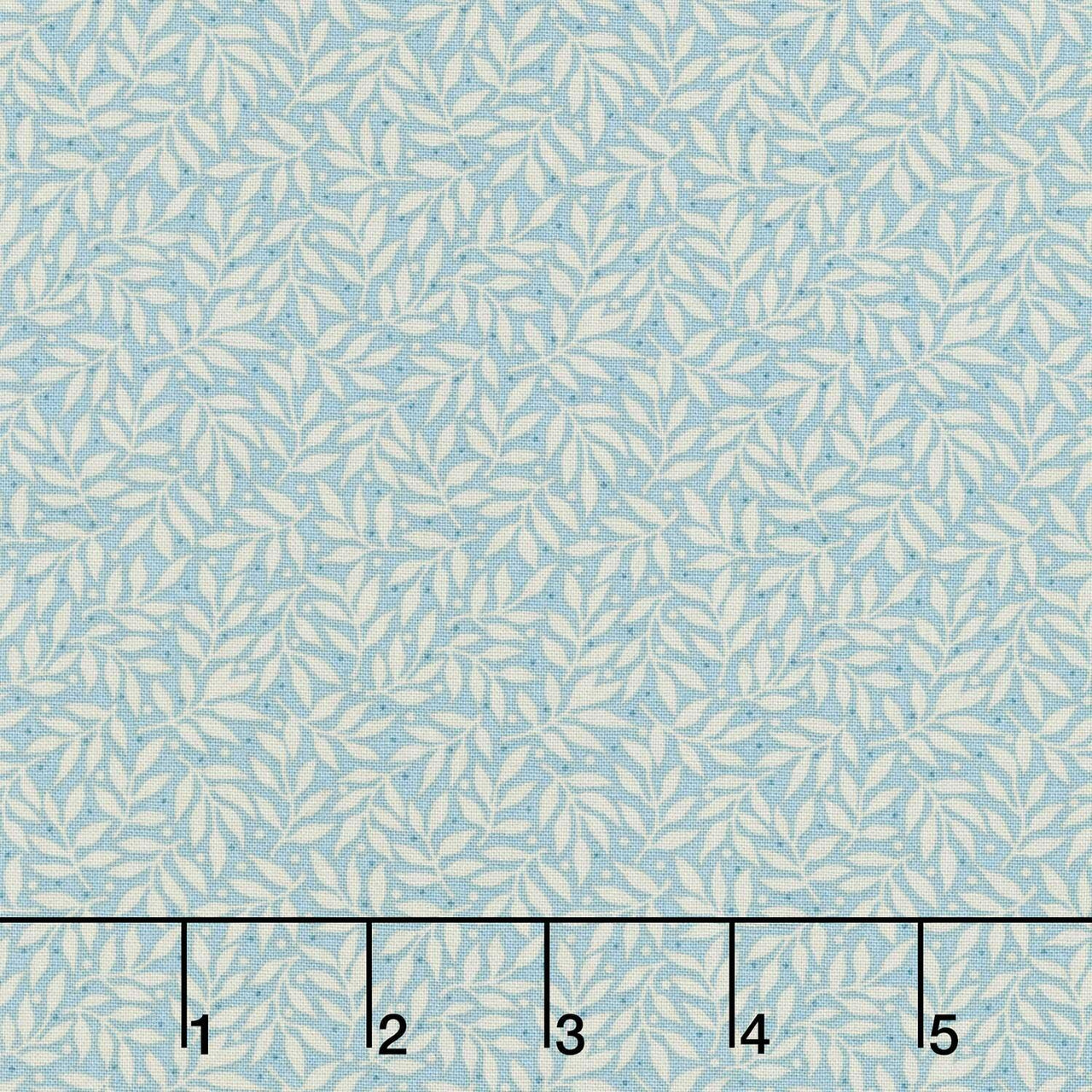 Midnight Bloom - Leaf Vine Cream Aqua Yardage