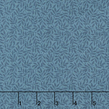 Midnight Bloom - Leaf Vine Navy Yardage