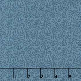 Midnight Bloom - Leaf Vine Navy Yardage