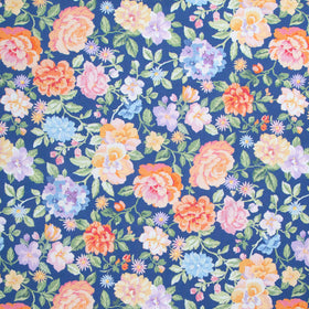 Gathering Sun - Floral Blue Multi Yardage
