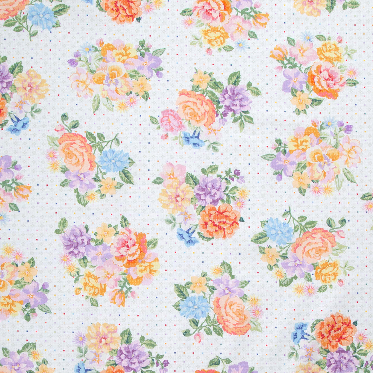 Gathering Sun - Bouquet White Multi Yardage